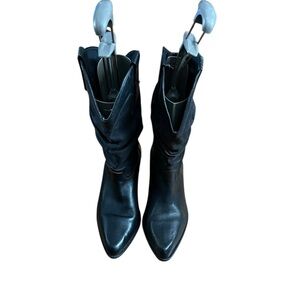 Paolo Fellicce Elegant Black Women's Boots Size 10 1/2 D